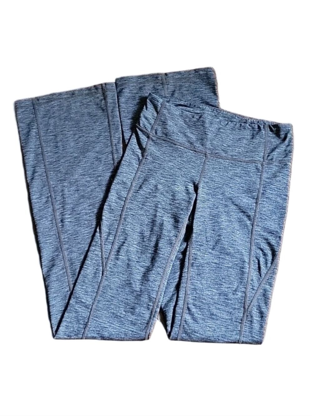 Athleta Petite Ladie's High Rise Elation Yoga Pants, Flare, Gray, Size ST